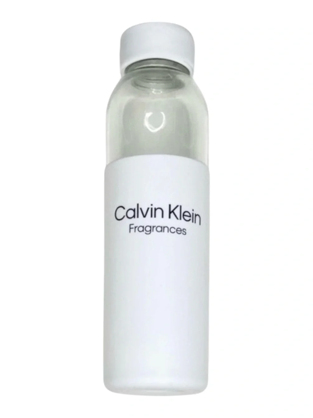 new Calvin Klein ⍟ Logo Reusable Water Bottle ⍟ Soft Sleeve Metal Stopper ⍟ CK ⍟